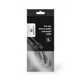 Gembird CCA-421S-5M 3.5mm stereo plug to 3.5mm stereo socket extension 5m kabal | ePonuda.com