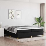  Krevet s oprugama i madracem crni 200x200 cm od tkanine | shoptok.hr