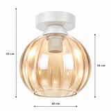 Brilagi LED plafonsko svetlo R GLASS 1xE27/60W/230V prečnik 18 cm bela/zadimljeno bež | Eponuda.com