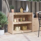 vidaXL zunanja kuhinjska omara 106x55x92 cm trdno leseno bor | Shoptok.si
