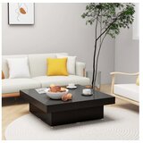  Klubska mizica črna 90x90x28 cm iverna plošča | Shoptok.si