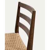 Kave Home Rjav/v naravni barvi barski stol iz masivnega hrasta (višina sedeža 65 cm) Analy – | Shoptok.si
