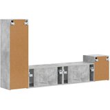  Set TV komoda Zidne 4 pcs Betonski sivi Konstruirano drvo | shoptok.hr
