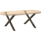  Noge za klub stolić u obliku slova X, 2 kom, prirodni čelik, 70 x (42-43) cm, čelik | shoptok.hr