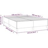  Posteljni okvir siv 140x200 cm umetno usnje, (20726209) | Shoptok.si