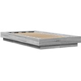  Okvir za krevet s LED svjetlima 75x190 cm od konstruiranog drva Siva 75 x 190 cm | Shoptok.si