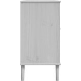 vidaXL Komoda SENJA bijela izgled ratana 112x40x80 cm masivna borovina | shoptok.hr