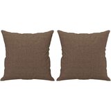  2-dijelni set sofa s jastucima smeđi od tkanine | shoptok.hr