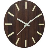 vidaXL Stenska ura s svetlečo lestvico in kazalci rjava Ø30 cm | Shoptok.si