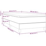  Krevet s oprugama i madracem crni 80 x 200 cm od umjetne kože | shoptok.hr