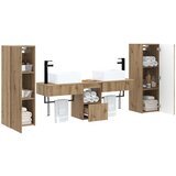  Set namještaja za kupaonicu 5 kom. Hrast artisan | shoptok.hr