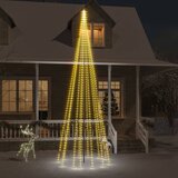 vidaXL Božićno drvce na stijegu 732 LED žarulje tople bijele 500 cm | shoptok.hr