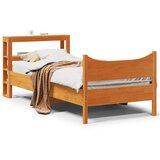 Maison Chic Posteljni okvir - Enojna postelja - Postelja za odrasle z vzglavjem voščeno rjava 90x200 cm borovina, (21695040) | Shoptok.si