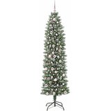  Umjetno vitko božićno drvce Zelena i bijela 210 cm | shoptok.hr