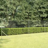  Žičana ograda sa stupovima pocinčani čelik 15 x 1,5 m srebrna | shoptok.hr