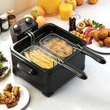 Električni cvrtnik z močjo 1700 W, 5-litrski z 1 veliko in 2 majhnima košaricama, črne barve | Shoptok.si