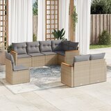 Maison Chic Seti vrtnega pohištva - Vrtna garnitura - Vrtni pohištvo set 8-delna z blazinami bež poli ratan, (21800960) | Shoptok.si