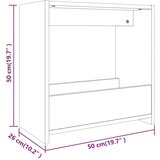 vidaXL Bočni stolić smeđa boja hrasta 50x26x50 cm konstruirano drvo | shoptok.hr