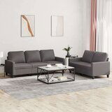 vidaXL 2-dijelni set sofa s jastucima sivi od umjetne kože | shoptok.hr