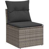 vidaXL Vrtna sedežna garnitura 7-delna z blazinami siv poli ratan | Shoptok.si