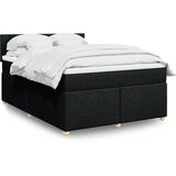 vidaXL Krevet s oprugama i madracem crni 140 x 190 cm od tkanine | shoptok.hr