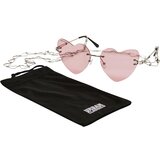 Urban Classics Sunglasses heart with chain - rose | shoptok.hr