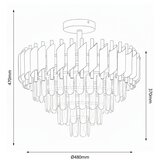 Brilagi plafonski luster eclipse 7xE14/10W/230V, prečnik 48 cm, srebrni | Eponuda.com
