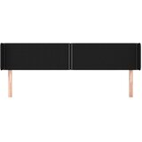  Uzglavlje s ušima crno 183x16x78/88 cm od tkanine | shoptok.hr
