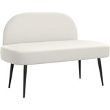  Oblikovana klupa s naslonjačem Bijela 110 x 60 x 76 cm | Eponuda.com