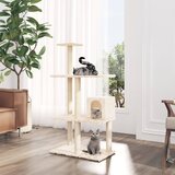 vidaXL Mačje drevo s praskalniki iz sisala krem 119 cm Cene