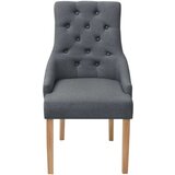  Blagovaonske stolice od tkanine 6 kom tamnosive | shoptok.hr