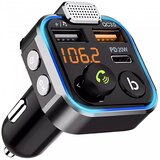  LED 20W avto FM oddajnik MP3 bluetooth 5.0 2x USB 3.0 12-24V | Shoptok.si