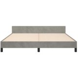  Posteljni okvir z vzglavjem svetlo siv 160x200 cm žamet, (20788368) | Shoptok.si
