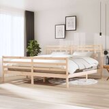  Posteljni okvir iz trdnega lesa 200x200 cm, (20646362) | Shoptok.si