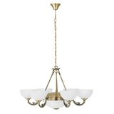 Eglo Bela/v zlati barvi viseča svetilka s steklenim senčilom ø 74 cm SAVOY – Cene
