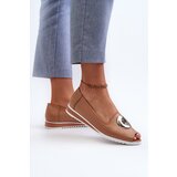 Boto Women's Court Shoes with Eco Leather Decoration Dark Beige Biolita | shoptok.hr