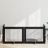  Vrata za pse s postoljem 4 pcs Crni hrast 100 x 80 cm | shoptok.hr