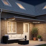  Povlačivi tende Sivosmeđa 450 × 300 cm Tkanina i Aluminij | shoptok.hr