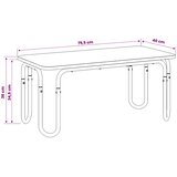  Stolić za kavu Siva Sonoma 79,5 x 40 x 36 cm Konstruirano drvo | shoptok.hr