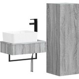  Set namještaja za kupaonicu 2 kom. Siva Sonoma 33 x 34,5 x 100 cm | shoptok.hr