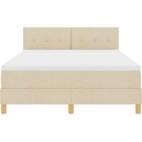  Box Spring postelja z vzmetnico krem 160x200 cm tkanina, (22081083) | Shoptok.si