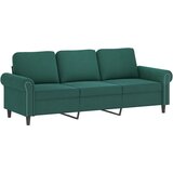 vidaXL Kavč trosed temno zelen 180 cm žamet, (20911445) Cene
