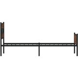  Posteljni okvir brez vzmetnice hrast 100x190 cm inženirski les, (21607187) | Shoptok.si