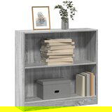 vidaXL Knjižna omara siva sonoma 80x24x76 cm inženirski les | Shoptok.si