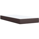  boxspring postelja z vzmetnico, blago, temno rjava, 90×200 cm | Shoptok.si