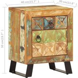  Noćni ormarić 40 x 30 x 50 cm od masivnog obnovljenog drva | shoptok.hr