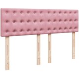  Krevet s oprugama i madracem ružičasti 160x200 cm baršunasti | shoptok.hr