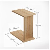 Hanah home Pomoćni stočić Lun Sapphire Oak | ePonuda.com