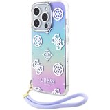  Torbica Guess Hc PC TPU Iridescent Glitter Pattern Peony Cordstrap za iPhone 15 Pro 6.1 ljubicasta (GUHCP15LHPELISU) | Eponuda.com