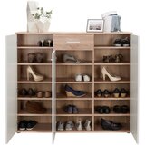 CARRYHOME omara za čevlje bela, hrast sonoma | Shoptok.si